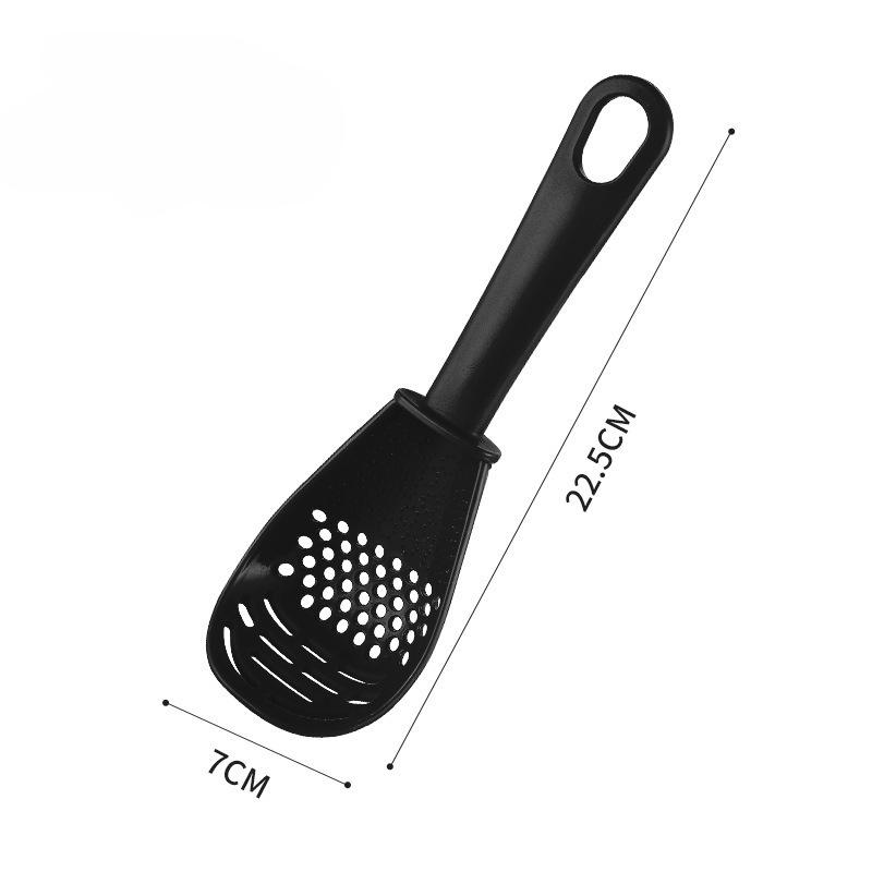 Multifunctional Kitchen Cooking Spoon Heat-resistant Hanging Hole Innovative Potato Garlic Press Colander Tableware Tool