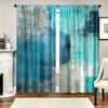 Dye Painted Printed Curtains Pole Bag Bedroom Living Room Home Decoration Set Of 2 Made Polyester Area Decor