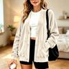 Women's Casual Velvet Button Front Jacket for Everyday Wear and Fashionable