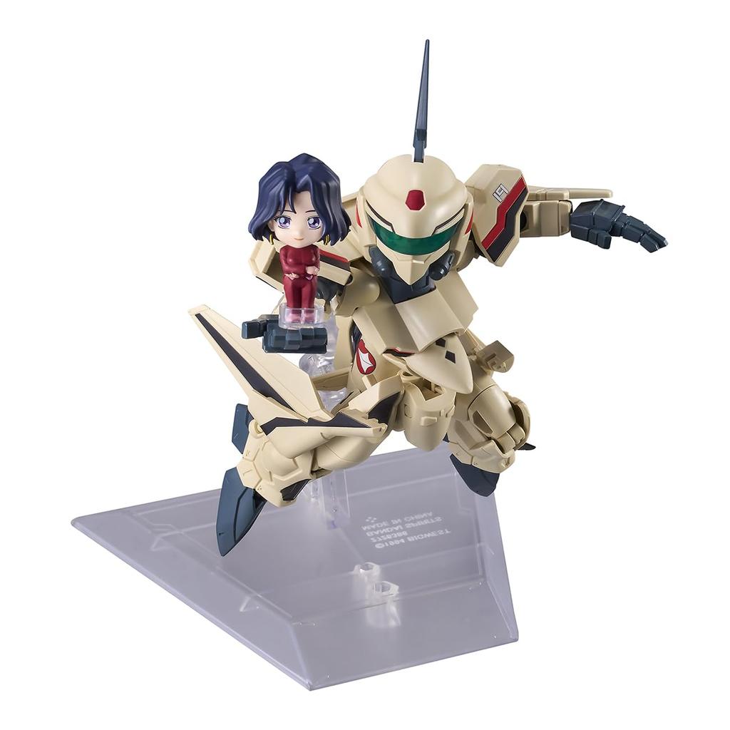 TAMASHII NATIONS TINY SESSION Macross Plus YF-19 (Isamu Dyson's Model) with Myung Phan Loong, Approximately 110mm, PVC & ABS Painted Movable Figure