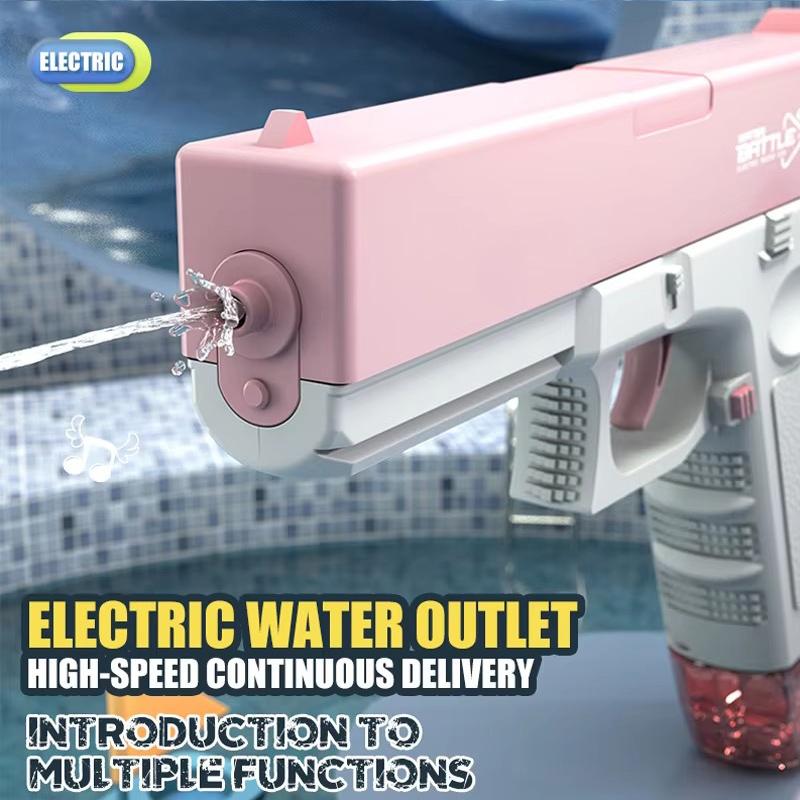 Pistola ad Acqua Elettrica Giocattolo Ricaricabile Blaster ad Acqua a Lunga Gittata Per Battaglie in Spiaggia, Piscina, Giardino Adulti Bambini Giocattolo Estivo Compleanno