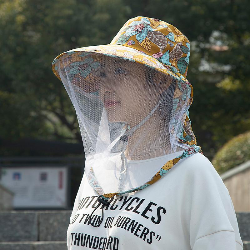 

Traditional Farmer Hat With Mesh Face Shield Uv Sun Protection For Outdoor Gardening And Fishing жёлтый