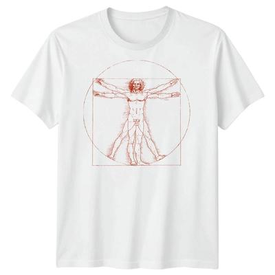 Leonardo Da Vinci Vitruvian Man Anatomy Graphic Mens T-Shirt 100 Cotton Apparel