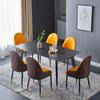 Modern Minimalist Italian Rock Slab Dining Table Set for Small Apartments