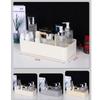 Wood Handle Desk Organizer Multi-compartment Desktop Storage Case Stationery Finishing Box  Makeup
