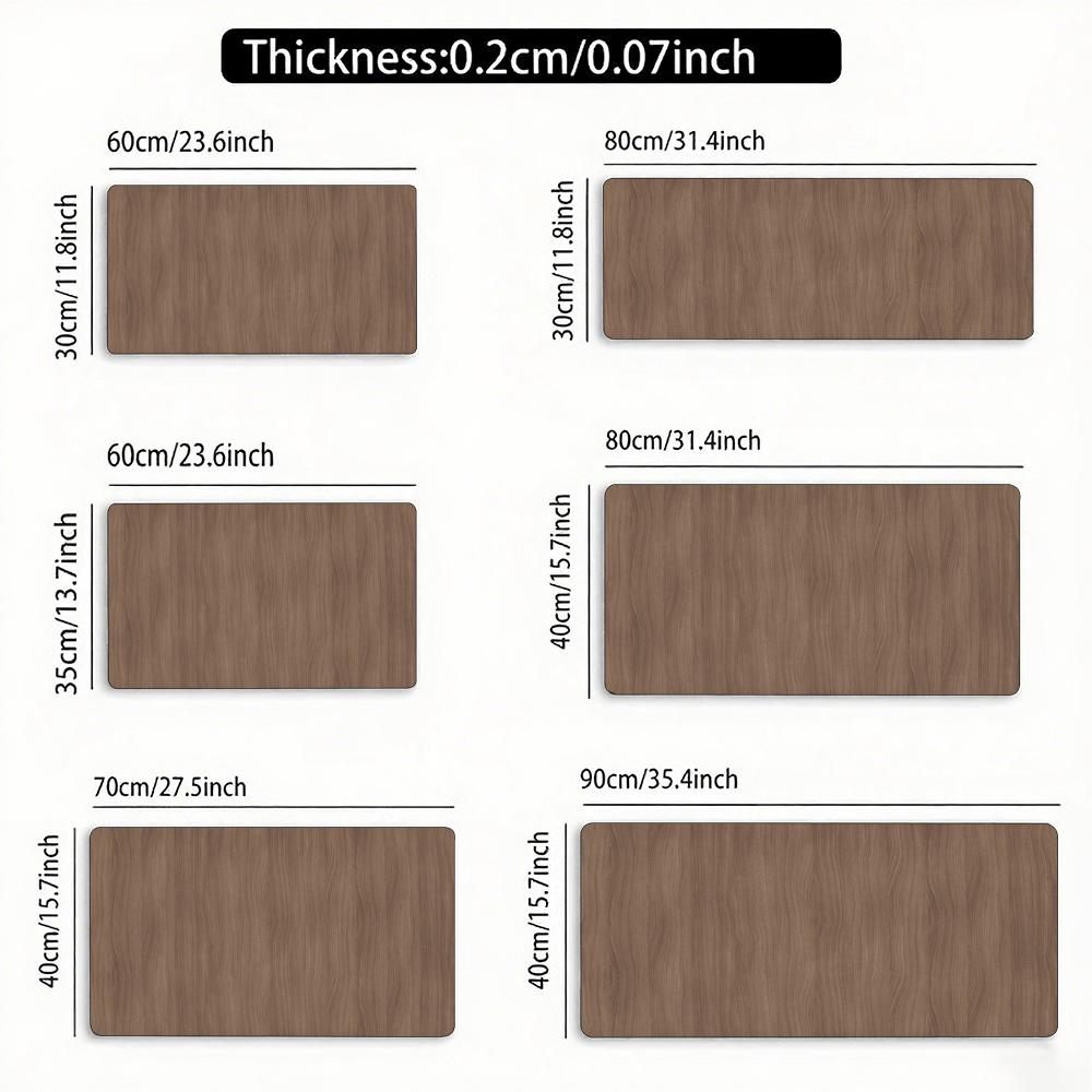 Wood Textured Mouse Pad Large Size Rubber Base Anti-slip PC Desk Accessories Mousepad for Office & Gamer Keyboard Mats Decor Mat