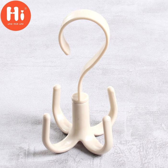 AOGERY вращающаяся на 360 градусов вешалка для ремня вешалка для шарфа держатель для галстука крючок органайзер для шкафа бежевый 1147₽