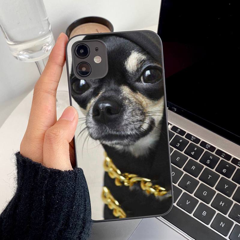 Cute Pet Chihuahua Dog Phone Case for iphone 13 8 7 6S Plus X 5S SE 2020 XR 11 12 mini pro XS MAX