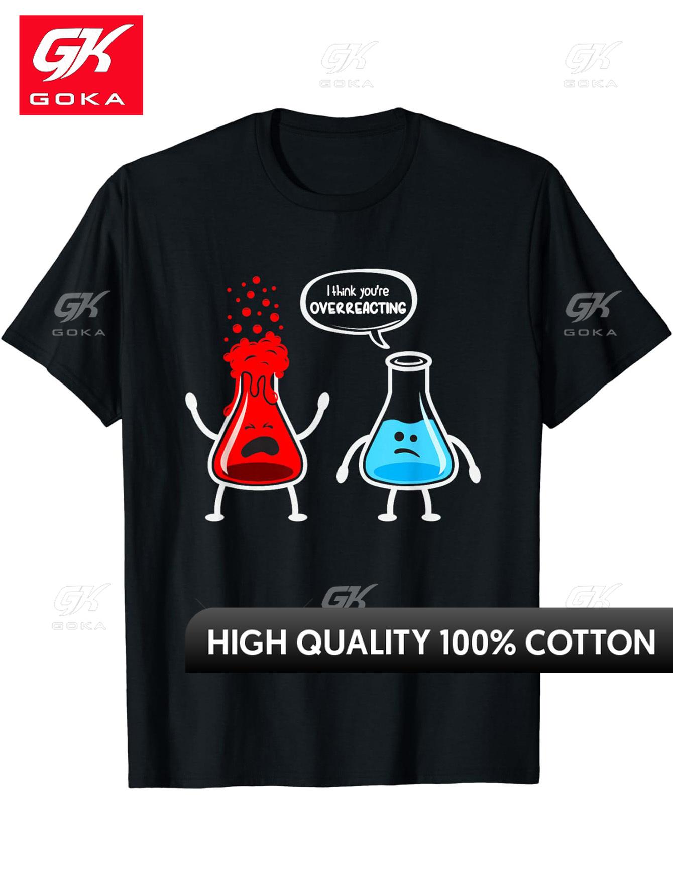 Tshirt Col Rond Unisexches Courtes Pour Hommes Motif De Bouteille De Chimie De Dessin Anim Drle t Extrieur S