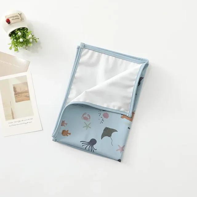 PU Waterproof Baby Diaper Mat - Soft Leak-Proof Washable Newborn Urine Pad Reusable Changing Pad Liners & Picnic Travel Mats
