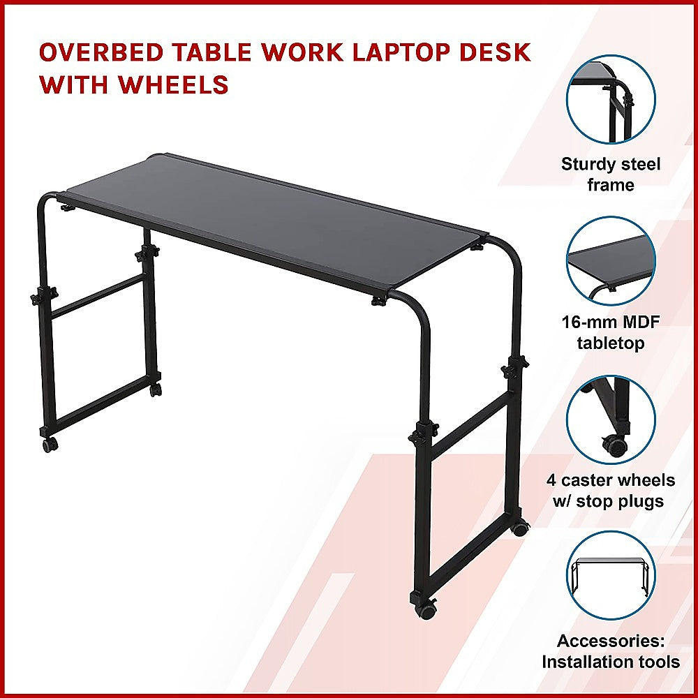 Laptop Desks Overbed Table Work Laptop Desk With Wheels