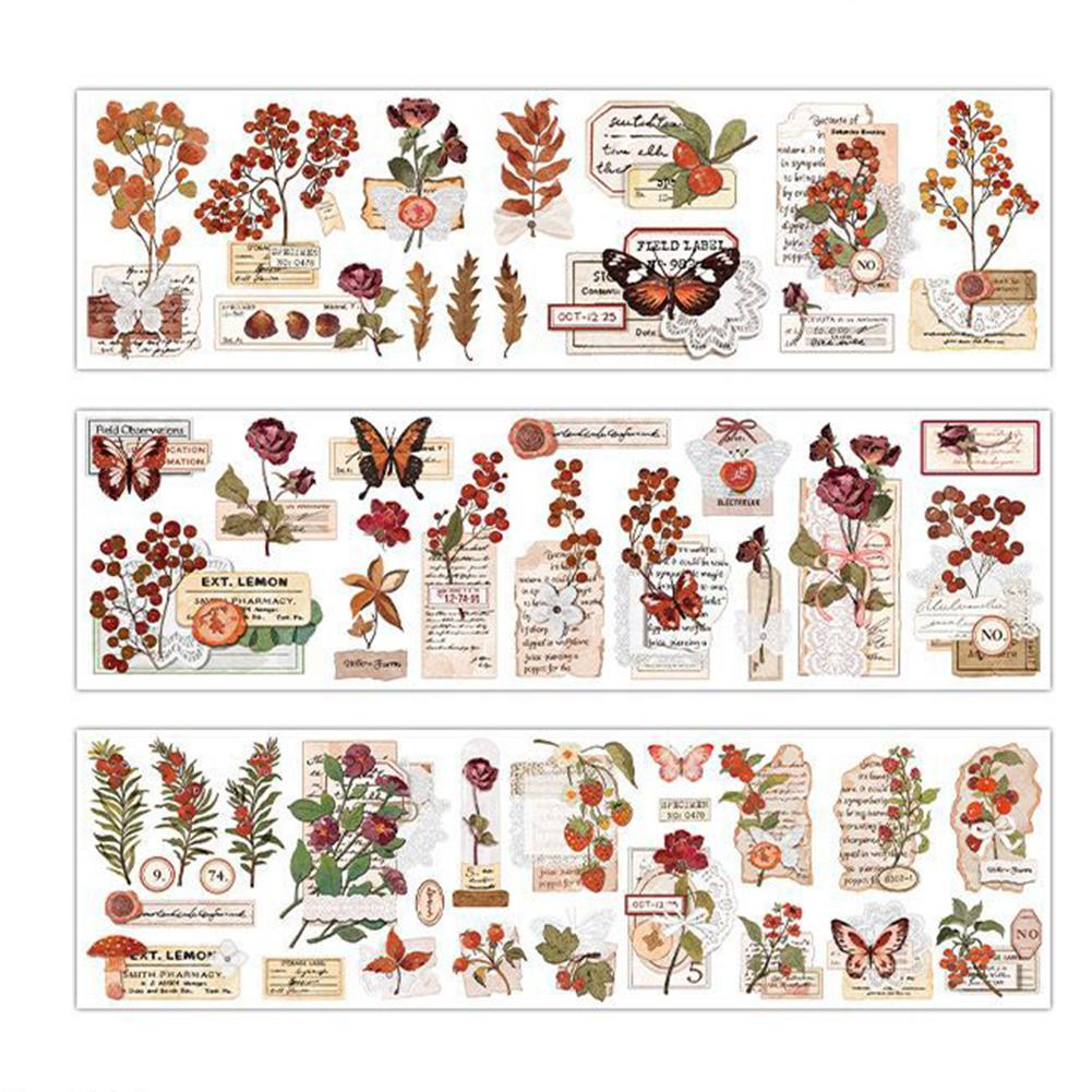 Diary Decorative Plant Series Stickers Flower Journal