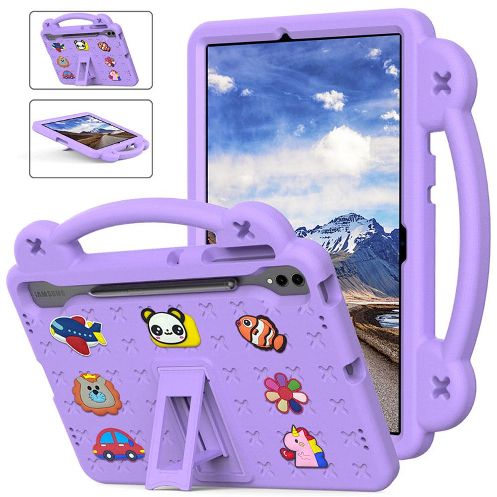 Coque antichoc pour enfants pour Samsung Galaxy Tab S7 S8 S9 S10 FE Plus 12,4" EVA Avec poignée support antichoc anti-chute Housse de tablette