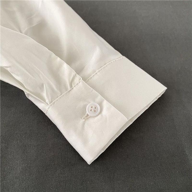 Femmes Vintage chemise mince décontracté à manches longues chemisier Cardigan manteau femme bouton tout-match chemise ample solide hauts