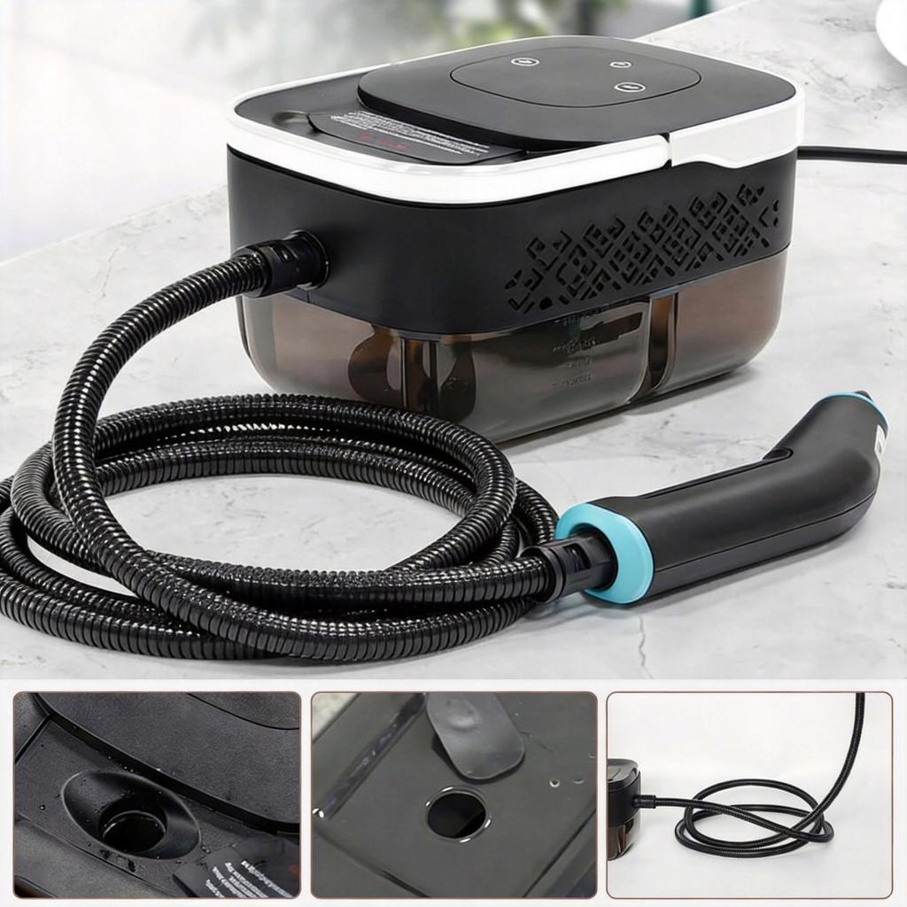 2500W Pressure Steam Cleaner Set for Grout, Windows and Upholstery - 4 Bar