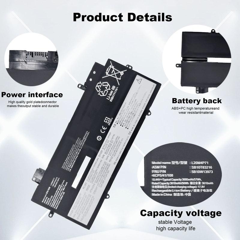 New LaptopBattery L20M4P71 For Lenovo ThinkPad X1 Carbon 9th Gen 10th Gen X1 Yoga 6th 7th Gen 2021 Series L20D4P71 L20L4P71