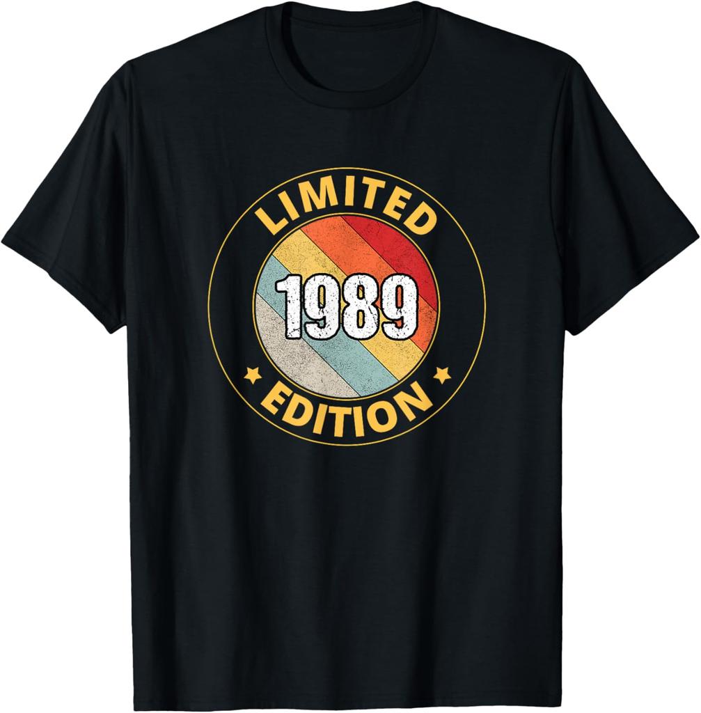 36 Year Old Made in 1989 Floral 36th Birthday Gifts Women TShirt Print Original Design Gifts T Shirts Casual Camisas Streetwear