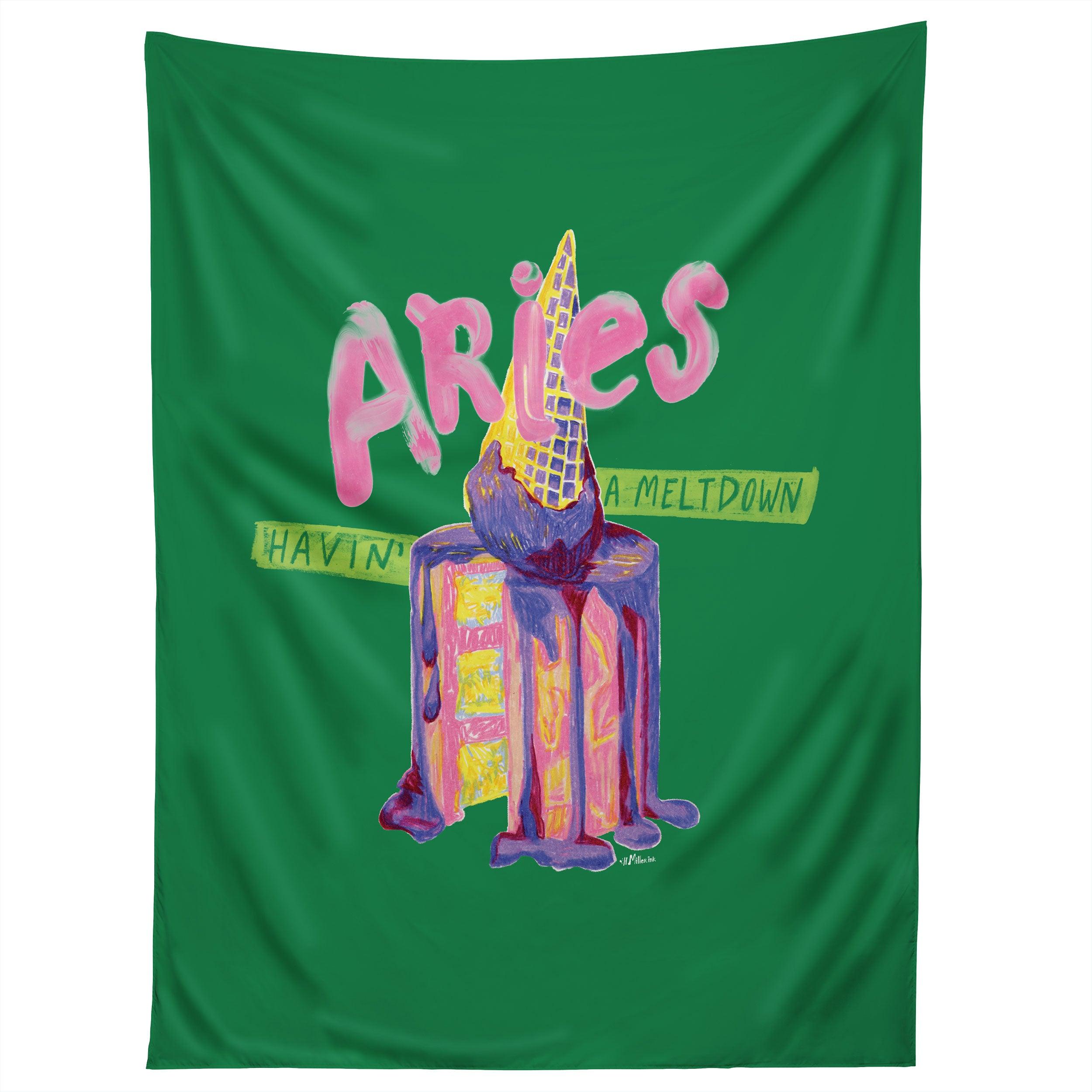 ARIES DESSERT IN KELLY GREEN tapestry 75x100