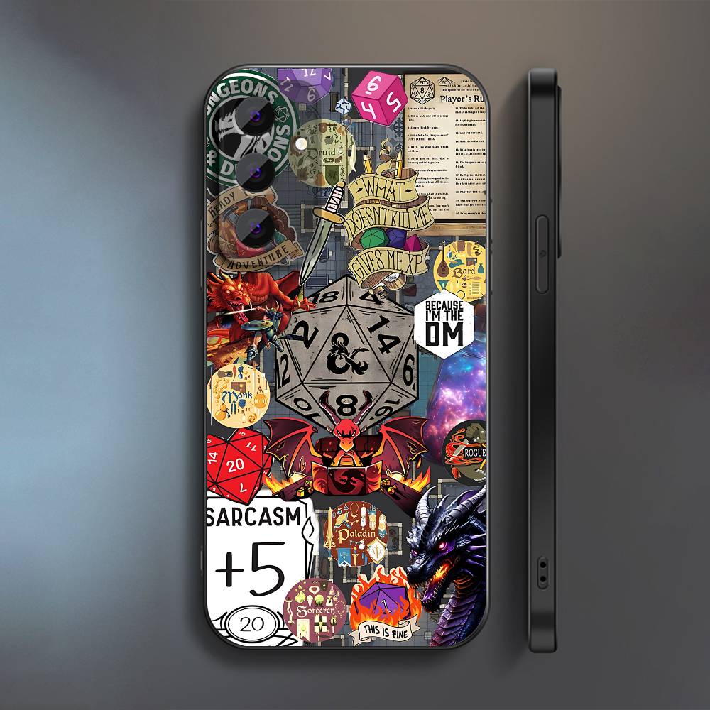 

D-Dungeons D-Dragons D-DnDS Phone Case For Samsung S22,S24,S20,S25,S23,S30,S26,Ultra,Plus,5G ,Fe,Lite Tpu Cover SamsungS21plus