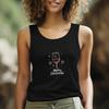 Loose plus size wing pattern printed round neck white vest summer casual sleeveless top women's clothing