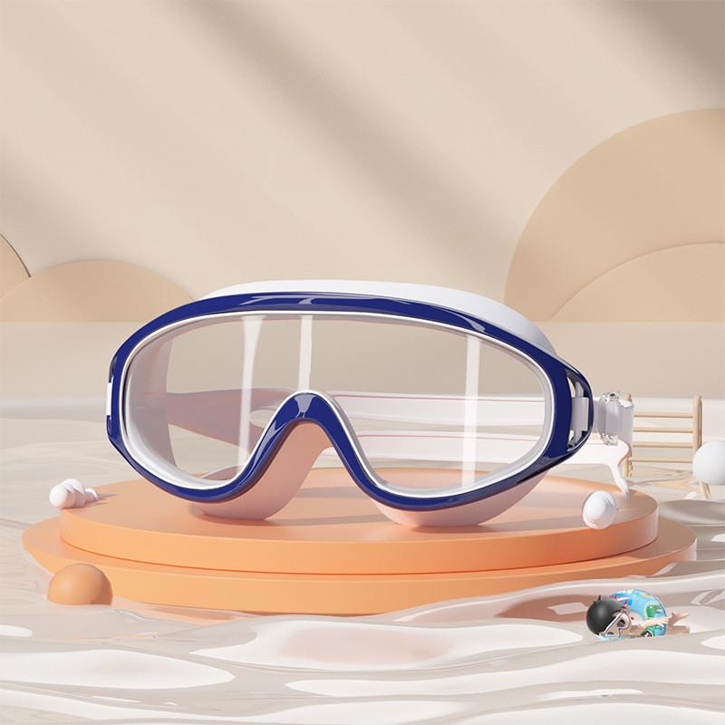 

Childrens Swimming Goggles Waterproof Fogfree Pc Lens For Kids Pool Swimming Dark Blue