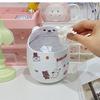 Mini Flip-Top Desktop Trash Can with Lid for Vanity, Study, or Bedside Table - Compact Sundries Storage Basket