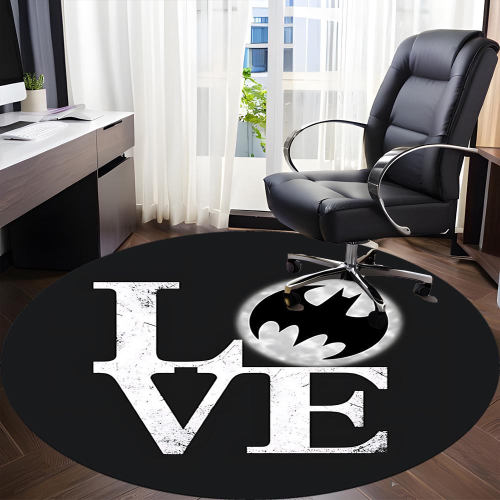 

1pc love, batman Chair Carpet for Office Non-Slip, Indoor Non-Slip Washable Carpet, Non-Shedding Mat For Officeyy251030095 80cm by 80cm
