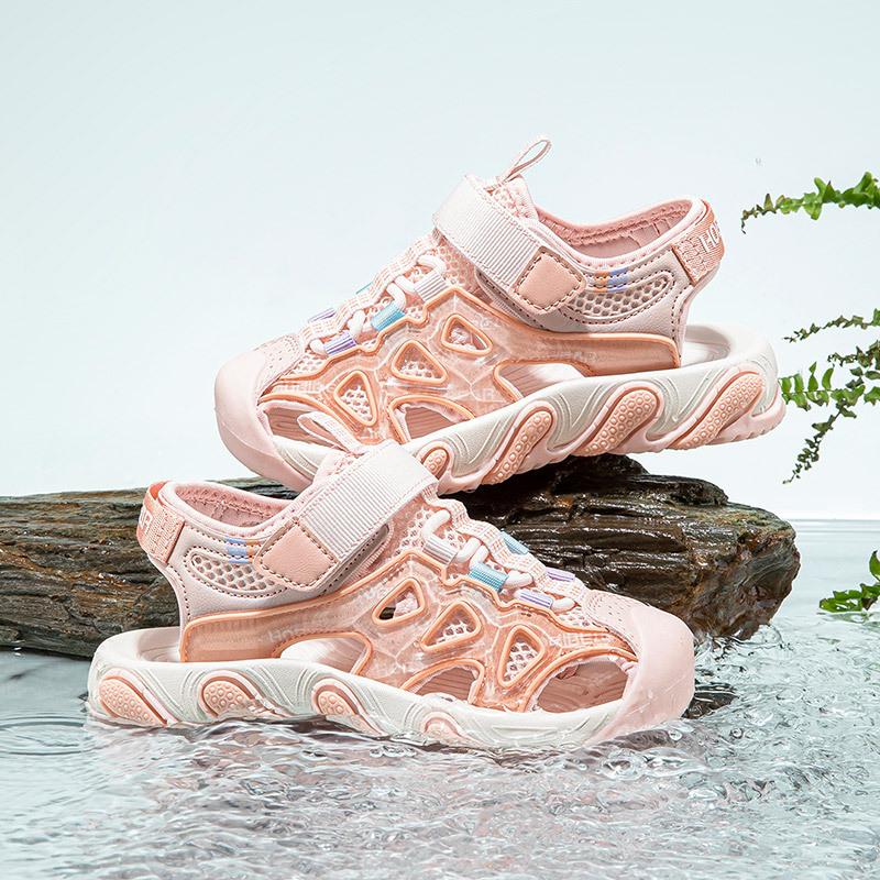 Kids Closed Toe Sport Sandals Boys Girls Beach Water Shoes Summer Outdoor Breathable Casual Sandals For Children