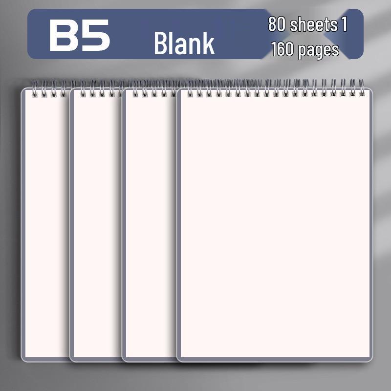 Premium Minimalist Spiral Notebook - B5, Top-Bound, Extra Thick for Students