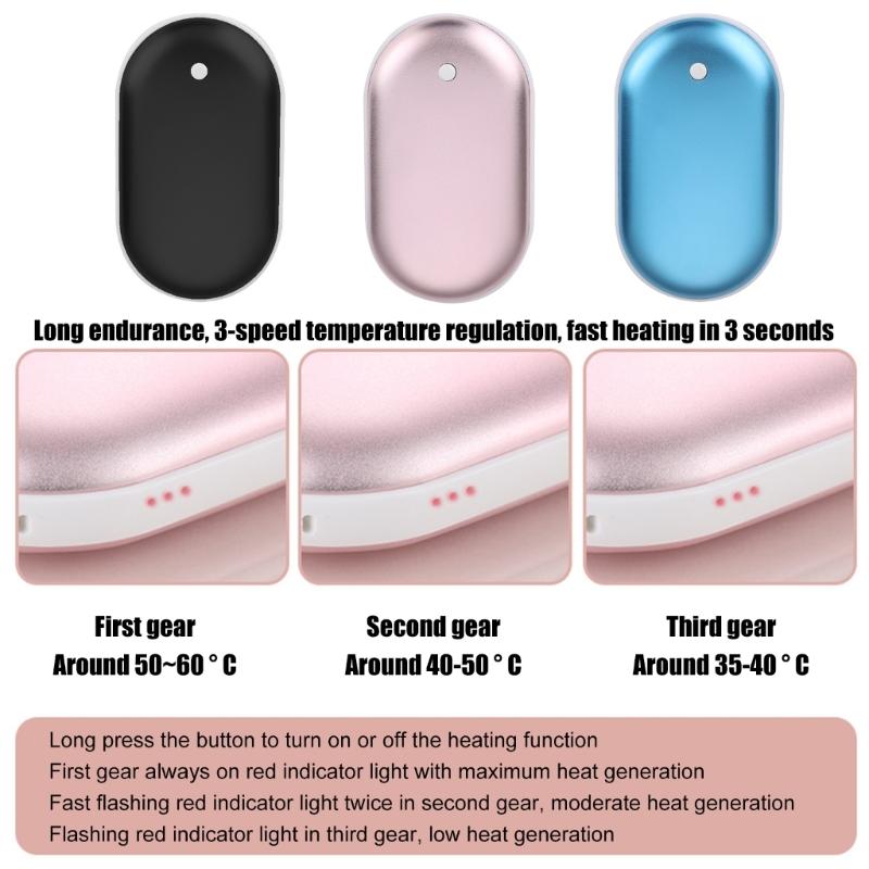 Mini Hand Warmer Artifact 3 Heating Modes 2 in 1 Portable Pocket Heater Fast Heating Multi-purpose for Winter
