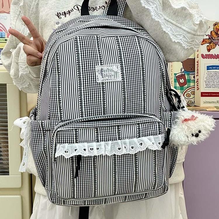 Schoolbag Japanese ins Small Fresh Simple School Bag Female Junior High School Student College Student Versatile Class Backpack Travel Backpack