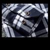 Plus Size M-5XL Men's Western Style Plaid Long Sleeve Shirt, Brushed Flannel Fabric, Loose Fit Casual Wear