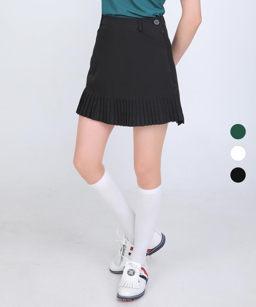 Tuela Swing Flare Women'S Asymmetrical Pleated Golf Skirt 3 Colors