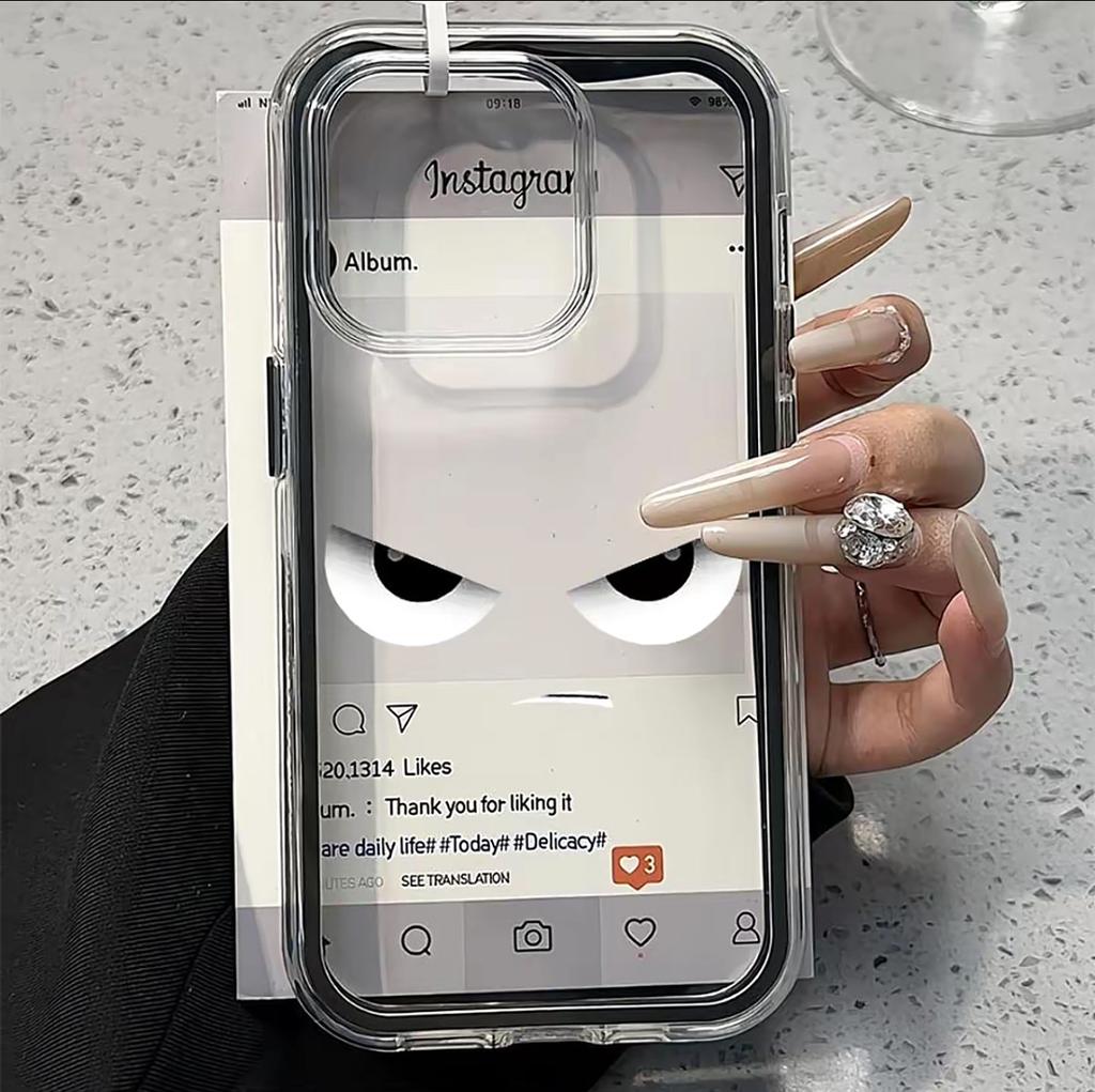 Fun milk fierce expression applies to Apple iPhone17 2-in-1 16Pro mobile phone case 14/15 personality 12 sets 13