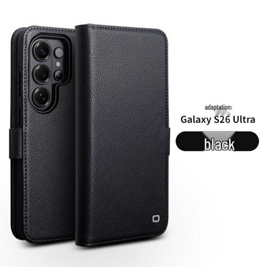 

Qiali Leather Magnetic Flip Case for Samsung Galaxy S26 Ultra, Cowhide Protective Cover
