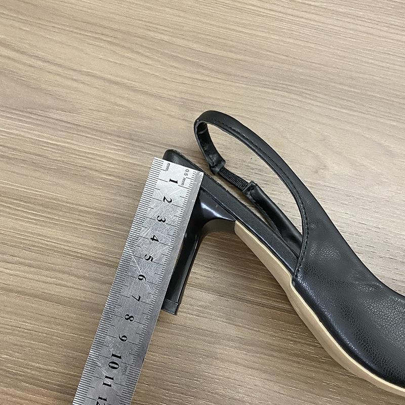 Rhinestone Beige Women's Bag Head Sandals Stiletto High Heels Bow 2025 New Elegant French Pointed Shoes