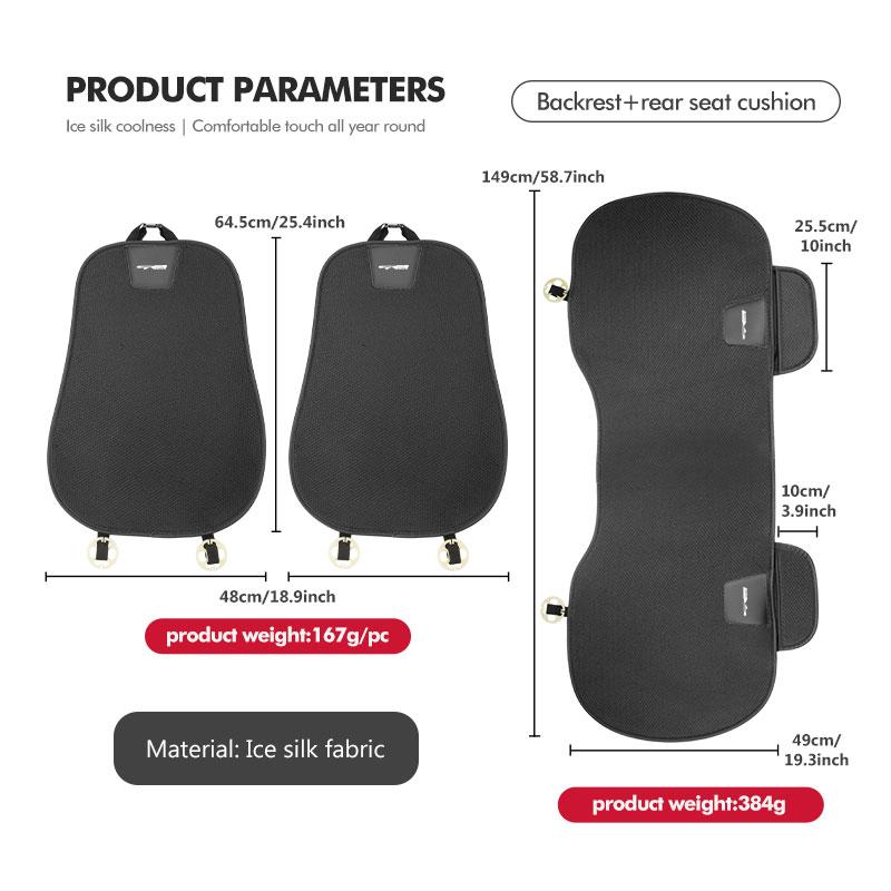 Car Ice Silk Seat Pad Breathable Mat Lumbar Support Mat Accessories For KIA Rio K5 K2 Sportage Ceed Sorento Picanto Stinger Soul QD2