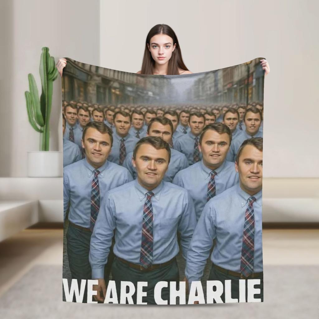 Charlie Kirk Angelic Advocate Throw Blanket for Couch Soft Cozy Plush Blanket 50x60 Inches Multiple Sizes Bedspread All Seasons