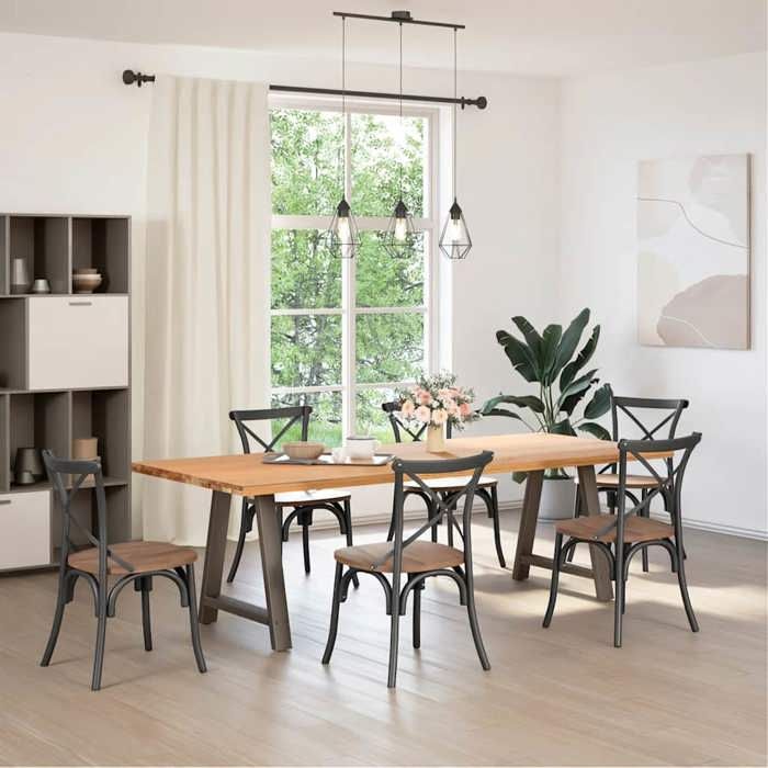 VidaXL Pieds de table à manger en forme de A, 2 pièces, 70 x (72-73) cm, acier 4012855