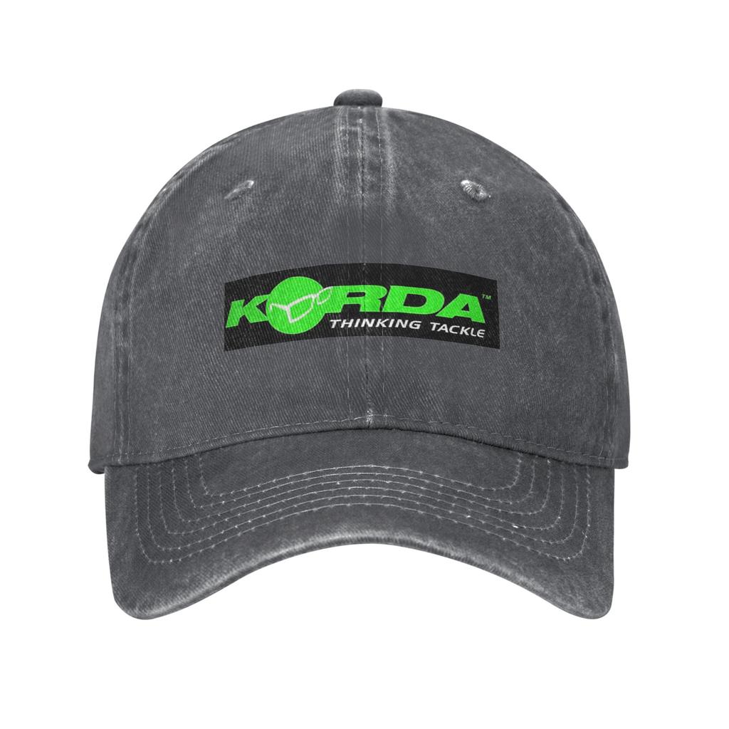 Korda Fishing Logo Denim Fabric Cap Casual Baseball Caps Adjustable Hat Summer Unisex Baseball Hats