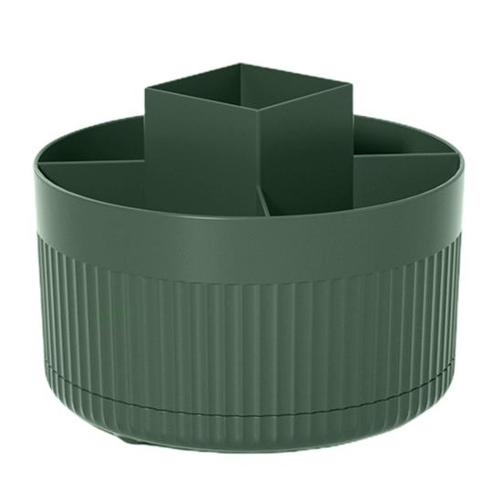 

Настільна коробка для зберігання косметики Поворотний столик на 360 градусів Велика місткість 5 відділень Багатофункціональний пензлик для макіяжу Органайзер для помади Контейнер-тримач