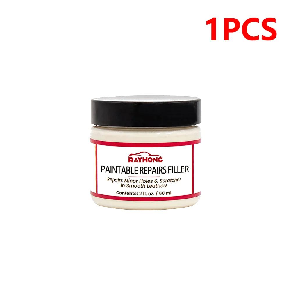 Pasta Riempitiva per Pelle 60ml Composto Riempitivo Riparatore per Pelle Vera Crema Ripristinante per Pelle Riempitivo per Strappi Fessure Ustioni Buchi