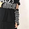 Unisex Korean Ninja-Style Striped Arm Sleeves for Sun Protection & Warmth
