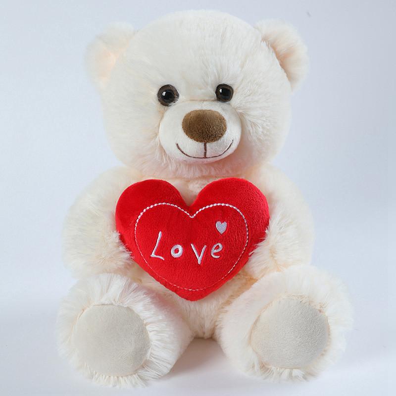 Bear Heart Love Plush Toys Animal Stuffed Dolls Room Decorations Kids Gifts