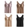 Thermal Tank Top for Women Sleeveless Underwear Top Padded Camisole Undershirt Winter Warm Base Layer for Cold Weather