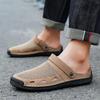 Men Hiking Sandals Black Khaki Outdoor Summer Brown Wide Palm Handmade Slippers Beach Shoes for Father Plus Size