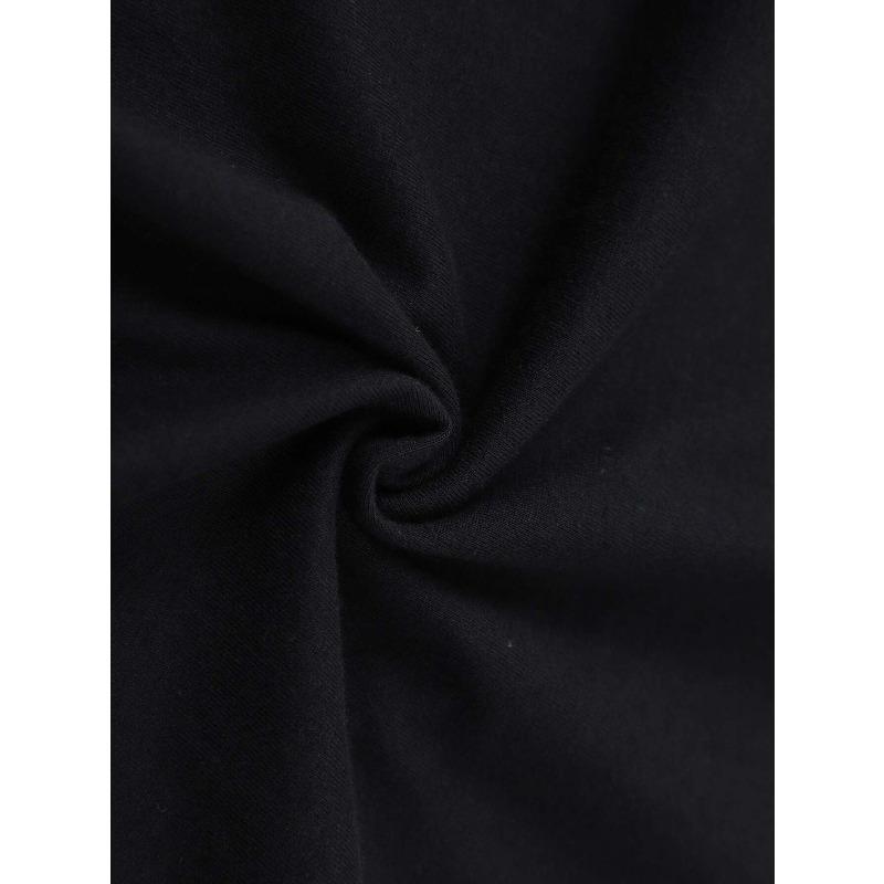 Europäische Größen Treat Dealer Pfotenabdruck Grafik T-Shirt - Rundhals, Kurze Ärmel, Lässige Passform - Ideal für Halloween, Thanksgiving