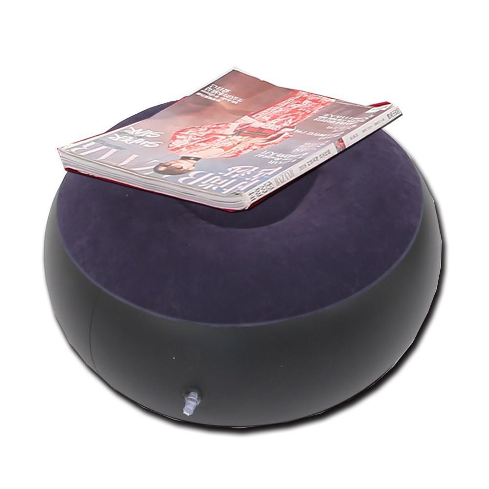 Aufblasbare Samt-Outdoor-Sofa-Fußstütze Hocker - Faltbar, Verdickt, Rundes Design zur Entspannung
