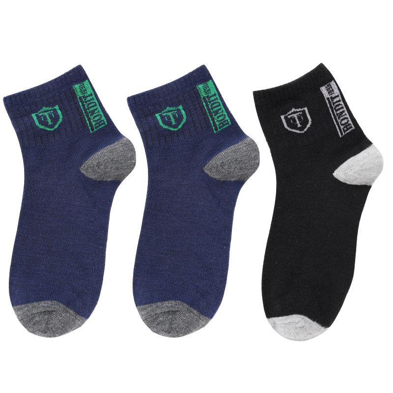 

3 пары мужских повседневных носков средней длины с принтом в виде щита, впитывающие пот и дезодорирующие спортивные носки one size