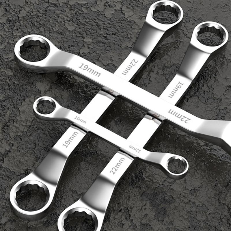 45 Degree Double End Box End Wrench Offset Spanner Garage Workshop Repair Hand Tool Hardened Offset Spanner Tool